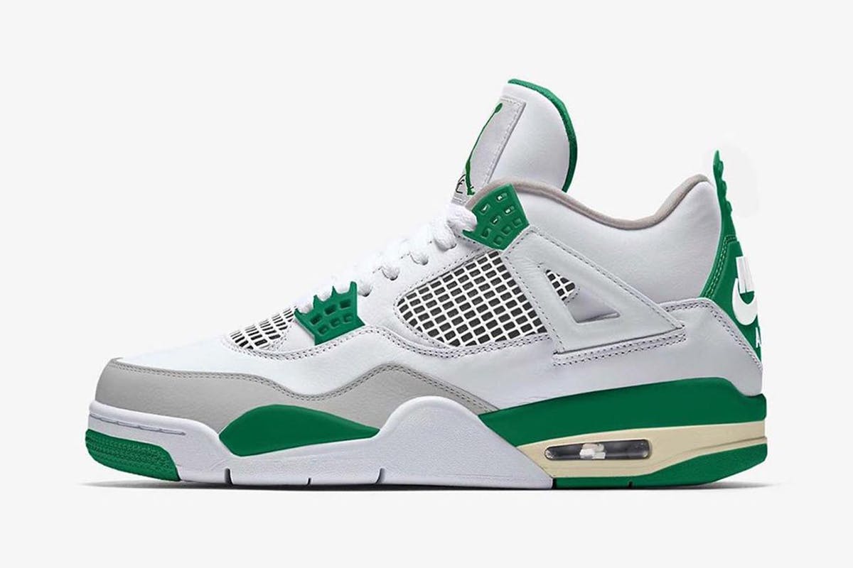 green and white jordan shoes